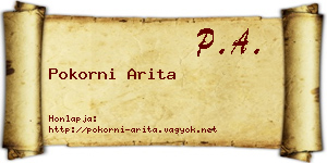 Pokorni Arita névjegykártya